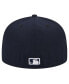 Фото #3 товара Men's Navy Miami Marlins White Logo 59Fifty Fitted Hat