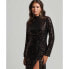 SUPERDRY Long Sleeves Backless Sparkly Midi Dress