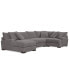 Фото #2 товара Rhyder 4-Pc. 80'' Fabric Sectional Sofa with Chaise, Created for Macy's