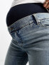 Фото #6 товара ASOS DESIGN Maternity slim mom jeans in mid blue