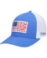 ფოტო #2 პროდუქტის Men's Royal and White PFG Fish Flag COOLMAX Trucker Snapback Hat