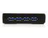 Фото #3 товара StarTech.com 4 Port Black SuperSpeed USB 3.0 Hub - USB 3.2 Gen 1 (3.1 Gen 1) Type-A - 5000 Mbit/s - Black - Power - 5 V - 2 A
