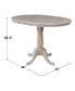 36" Round Top Pedestal Table with 12" Leaf