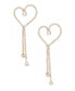 ფოტო #1 პროდუქტის 18K Gold Plated Heart Dangle Earrings