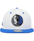 Фото #3 товара Men's White/Blue Dallas Mavericks Throwback 2Tone 59FIFTY Fitted Hat