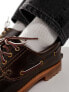 Фото #6 товара Timberland authentics 3 eye classic boat shoes in brown full grain leather