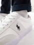 Фото #9 товара Polo Ralph Lauren Sayer Sport trainer in cream with pony logo