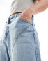 Фото #4 товара ASOS DESIGN dad fit jeans with panelling detail in mid wash blue