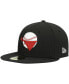 Фото #1 товара Men's Black Quad Cities River Bandits Authentic Collection Road 59FIFTY Fitted Hat