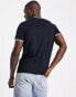 Fred Perry twin tipped t-shirt in navy Синий, XS - фото #2