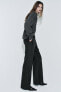 Zw collection trousers with frayed waist