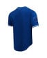 Men's Royal New York Giants Triple Tonal Mesh Button-Up Shirt