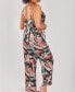 ფოტო #2 პროდუქტის Plus Size Silky Soft Printed Pants 2 Piece Pajama Set