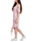 ფოტო #3 პროდუქტის Juniors' Mesh Ruffle Midi Dress