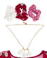 Фото #3 товара Платье для малышей Trixxi короткое с коротким рукавом, с принтом, с набором scrunchie и ожерельем.
