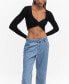 Фото #1 товара Women's Double-Breasted Cropped Sweater