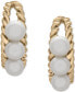 ფოტო #3 პროდუქტის Cultured Freshwater Pearl (5mm) Twist Hoop Earrings in 14k Gold-Plated Sterling Silver