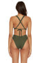 BECCA by Rebecca Virtue Line in The Sand Skylar Rib Ring Halter Top Cactus LG