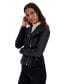 Фото #6 товара Women's Felix Asymmetrical Moto Jacket With Wing Collar