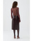 ფოტო #2 პროდუქტის Women's Faux Leather Pencil Skirt