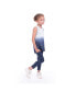 ფოტო #3 პროდუქტის Toddler, Child Girl Evelyn Navy Solid Jersey Leggings with Pockets