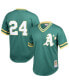 Фото #2 товара Men's Rickey Henderson Green Oakland Athletics Cooperstown Collection Big and Tall Mesh Batting Practice Jersey