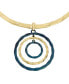 Blue Patina Orbital Pendant Necklace