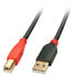 Lindy 15m USB2.0 Active Extension Cable A/B - 15 m - USB A - USB B - USB 2.0 - Male/Male - Black - Red
