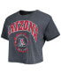 Фото #3 товара Women's Navy Arizona Wildcats Edith Vintage-Like Burnout Crop T-shirt