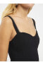 XSIDE Kalp Yaka Düz Askılı Kadın Bodycon Elbise