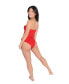 Фото #3 товара Women's Ruffle One Piece Bandeau Compression Swimsuit