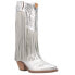 Dingo Gypsy Embroidery Studded Fringe Metallic Snip Toe Cowboy Womens Silver Ca