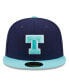 Фото #3 товара Men's Navy, Light Blue Texas Longhorns 59FIFTY Fitted Hat