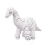 Фото #2 товара Плюшевая игрушка для раскраски Белый Чёрный Ткань 28 x 22 x 9 cm Динозавр (8 штук)