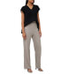 ფოტო #3 პროდუქტის Women's Plisse Pull-On Glitter Pants