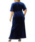 ფოტო #3 პროდუქტის Women's Plus Size Verona Velvet Evening Gown