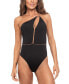 ფოტო #1 პროდუქტის Women's Cut-out One Shoulder One Piece Swimsuit