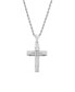 ფოტო #1 პროდუქტის Stainless Steel Cut Accented Cross Pendant