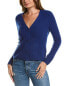 Фото #1 товара Kier + J V-Neck Cashmere Sweater Women's Blue S