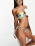 Фото #1 товара ONLY tie side bikini bottoms in yellow floral