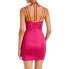 Aqua X Maeve Reilly Halter Bustier Mini Dress pink S