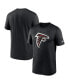 Фото #1 товара Men's Black Atlanta Falcons Legend Logo Performance T-shirt