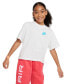 Big Girls Sportswear Boxy Logo Graphic Cotton T-Shirt