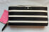 Фото #1 товара Kate Spade New York Continental Wallet Cameron Stripe Black White Silver