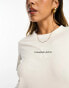 Фото #3 товара Calvin Klein Jeans monologo slim fit t-shirt in white