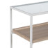Console White Natural Crystal Iron MDF Wood 120 x 30 x 75 cm
