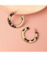 Фото #2 товара Women's Multicolor Metallic Animal Print Hoop Earrings