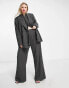 Extro & Vert Plus super wide leg trousers in slate pinstripe co-ord