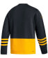 Фото #3 товара Men's Black Boston Bruins Logo AEROREADY Pullover Sweater