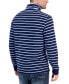 Men's Classic Fit Striped French Rib Quarter-Zip Sweater, Created for Macy's